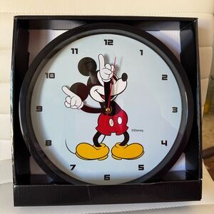 POP Creations Disney Mickey Mouse Wall Clock - Black, Red, and Yellow